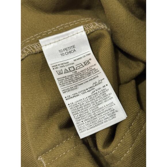 NWT Old Navy High Rise Straight Leg Utility Pants Satin Moss Green W's 10P - Picture 7 of 9